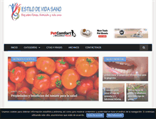 Tablet Screenshot of estilodevidasano.com